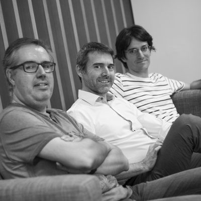 Oriol Magrinyà, Jordi Raventós i Raül Garrigasait.